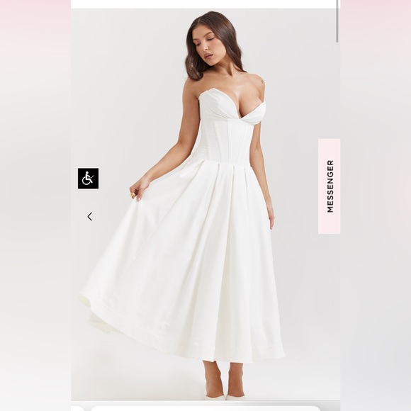 House of CB Lady Dress in White - Picture 7 of 8